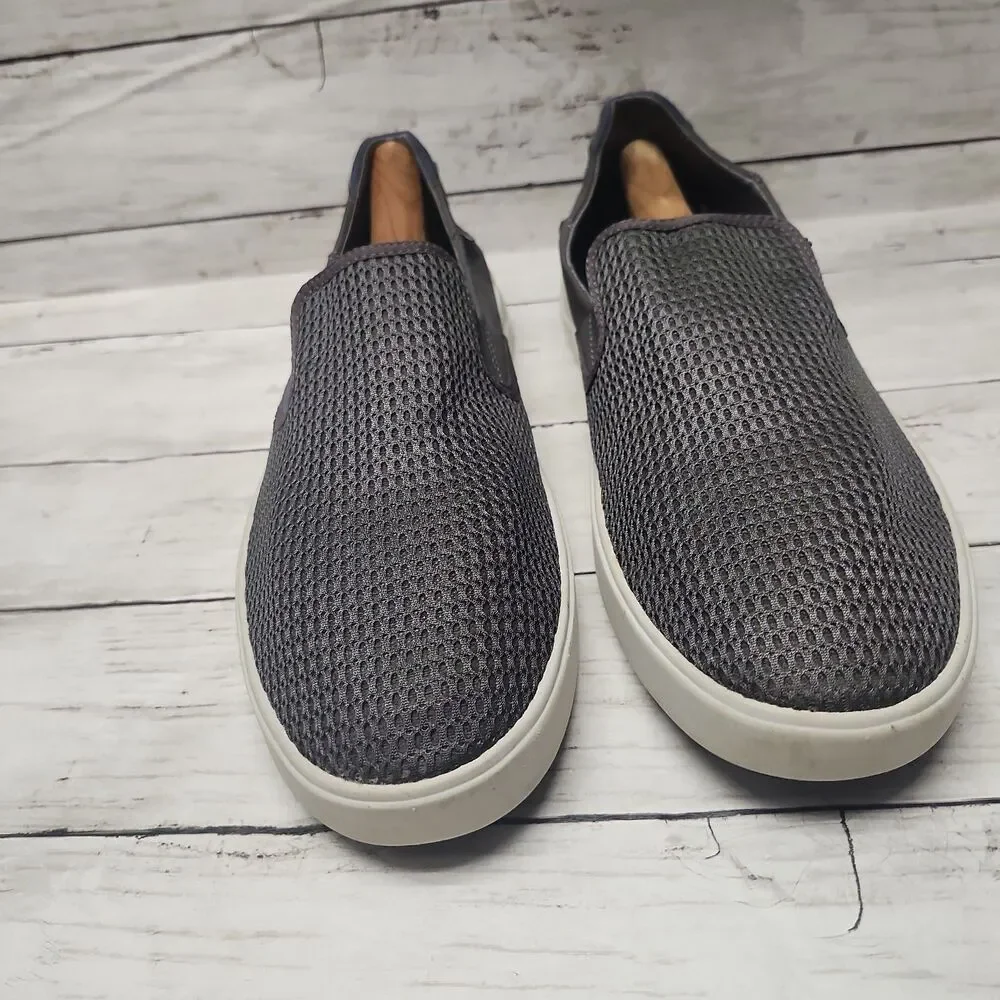 Olukai Lae'Ahi Slip On Sneakers Gray Mesh Loafers Men’s Size US 11.5 10443